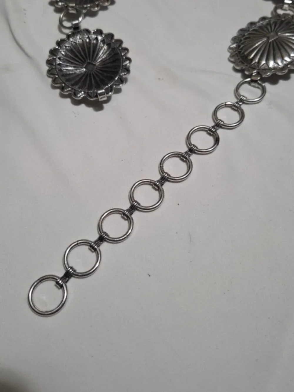 Chic sterling silver 42 inch womens concho belt #30